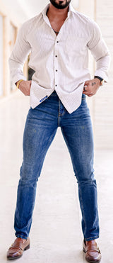 VOZIA Flare Striped Men's Shirt 5