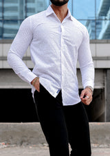 VOZIA Spark White Chikankari Men's Shirt 4