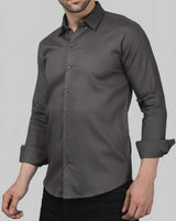 Sporty-luxe Grey Men's Shirt 1