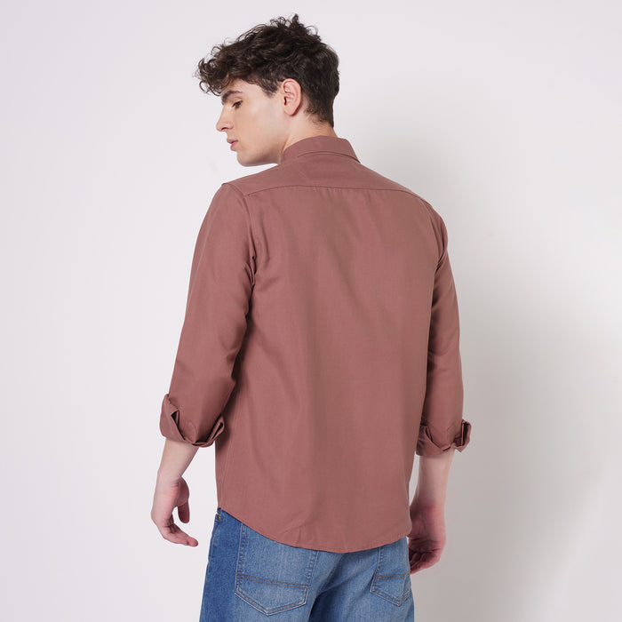 Dusty Rose Cotton Shirt for Men 2