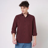 Maroon Solid Shirt for Men 1
