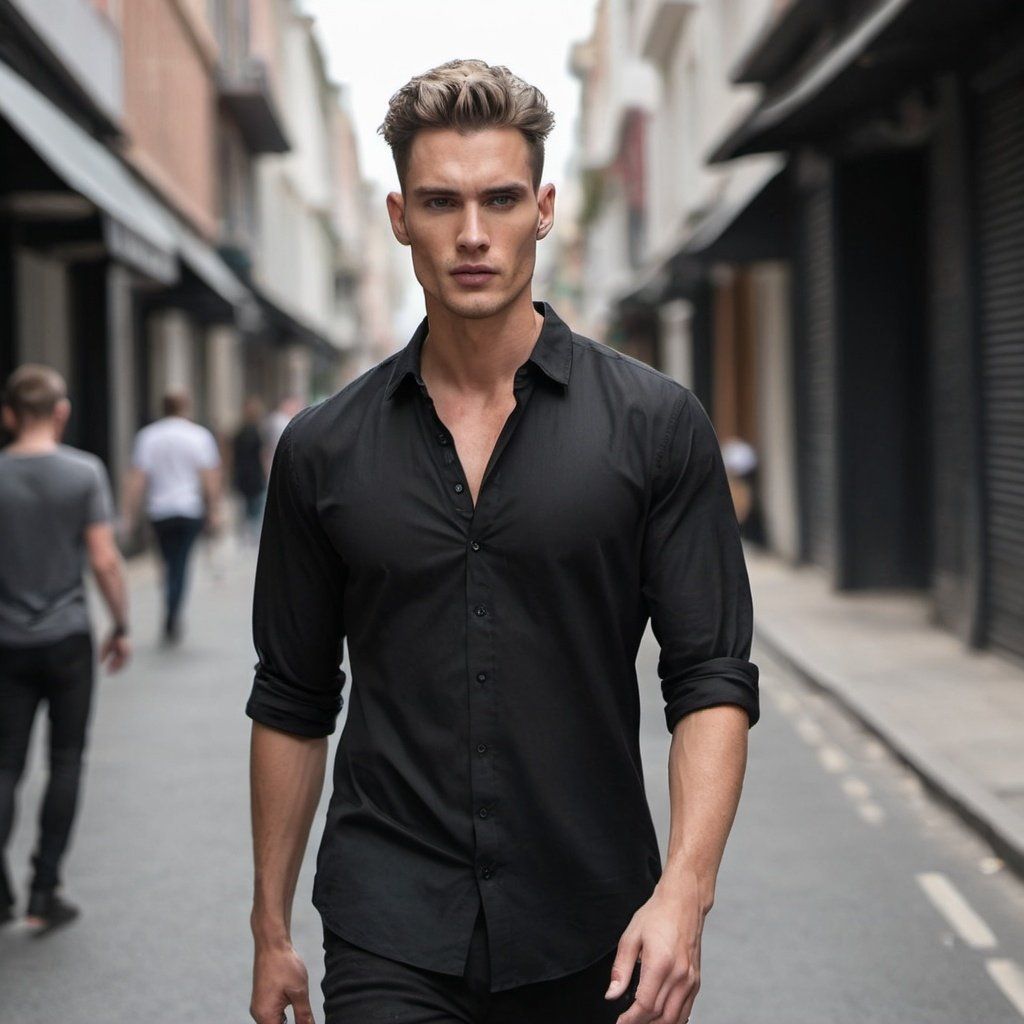 black shirt