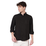 Black Cotton Shirt for Men 2