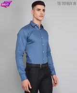 Blue Casual/Formal Shirt for Men 5