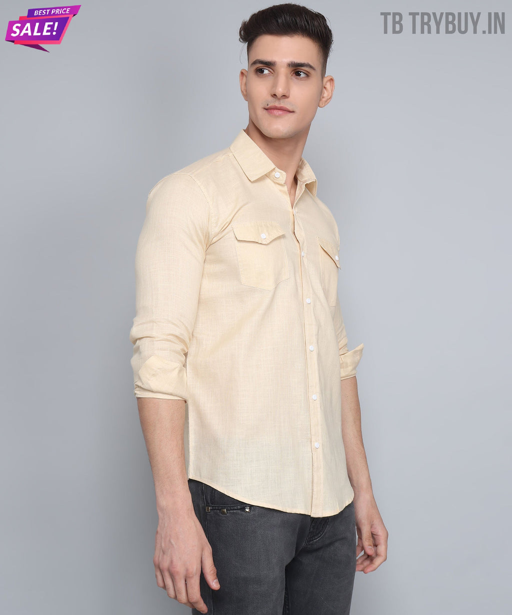 a man in a white shirt and black pants