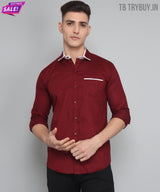 New Maroon Shirt Men 5