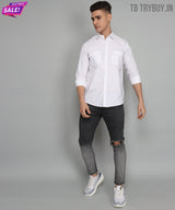 White Double Pocket Shirt 2