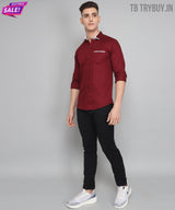 New Maroon Shirt Men 4