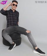 Black Grey Check Men's Shirt 2