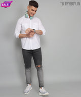White Double Pocket Shirt 6