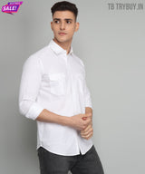 White Double Pocket Shirt 5