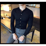 Black Solid Men's Shirt 5