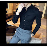 Black Solid Men's Shirt 3