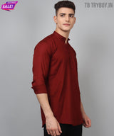 Maroon Ethnic Kurta for Men 5