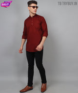 Maroon Ethnic Kurta for Men 2