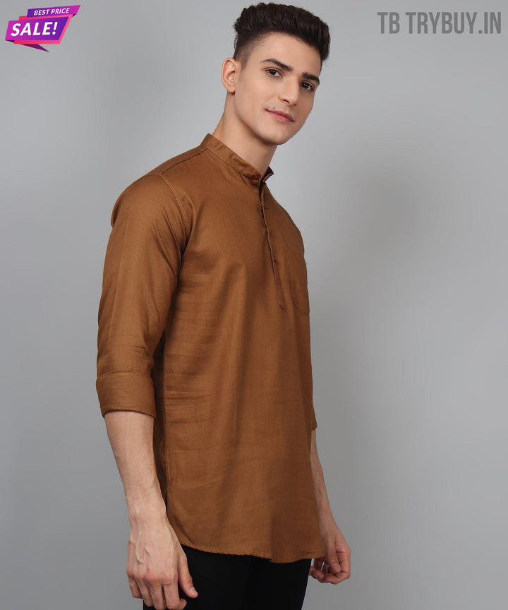 Luxe TryBuy Premium Fashionable Cotton Ethnic Kurta for Men
