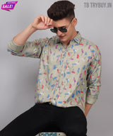 Cotton Multi Colored Printed Men's Shirt 2