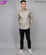 Cotton Multi Colored Printed Men's Shirt 4