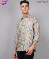 Cotton Multi Colored Printed Men's Shirt 6