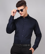 Navy Blue Formal Men's Shirt 5
