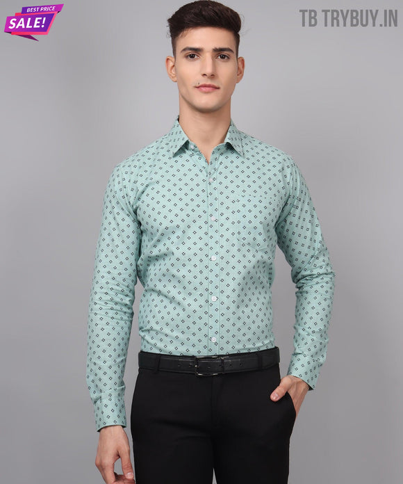 a man wearing a green shirt and black pants