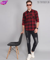 Black Red Checks Men's Shirt 4