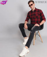 Black Red Checks Men's Shirt 6