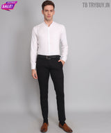 White Cotton Mandarin Men's Shirt 2