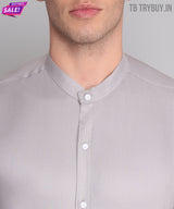 Silver Mandarin Men's Shirt 5