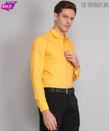 Yellow Men's Business Shirt 4