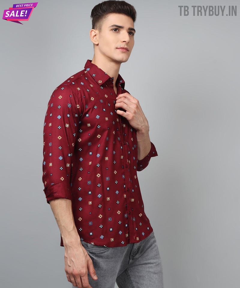 Fancy Printed Cotton Shirt for Men 8