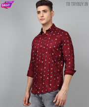 Fancy Trybuy Premium Printed Cotton Casual Shirt for Men