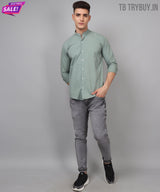Fashionable Ocean Green Men's Shirt 4
