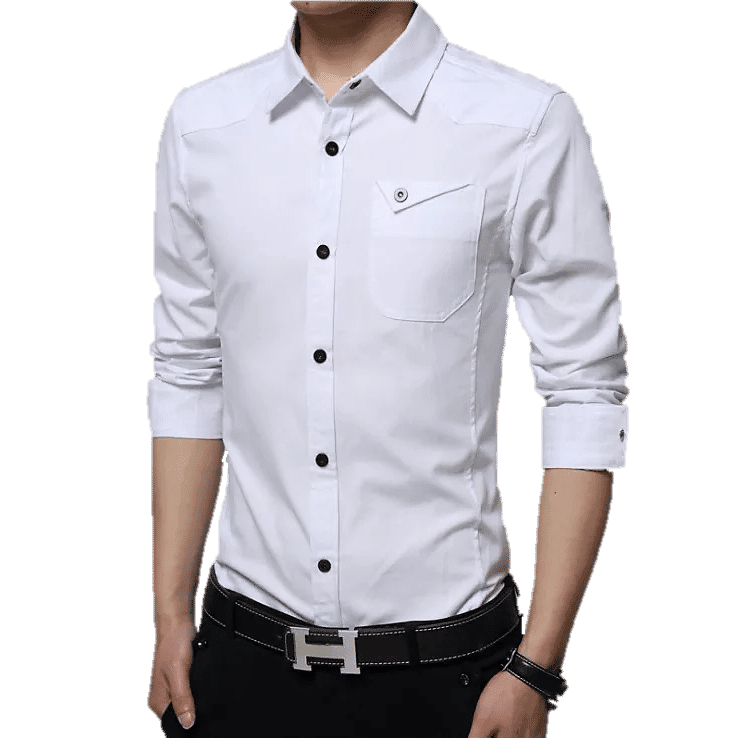 Trybuy Trendy Fashionable Branded White Cotton Casual Shirt for Men