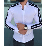 White Stripe Men's Shirt 1