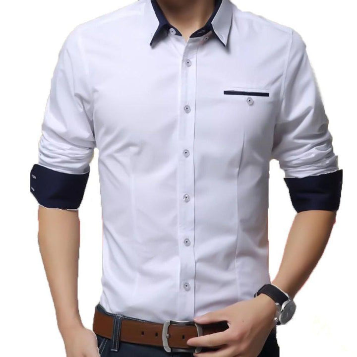 Exclusive Designer White Cotton Casual Solid Shirt for Men