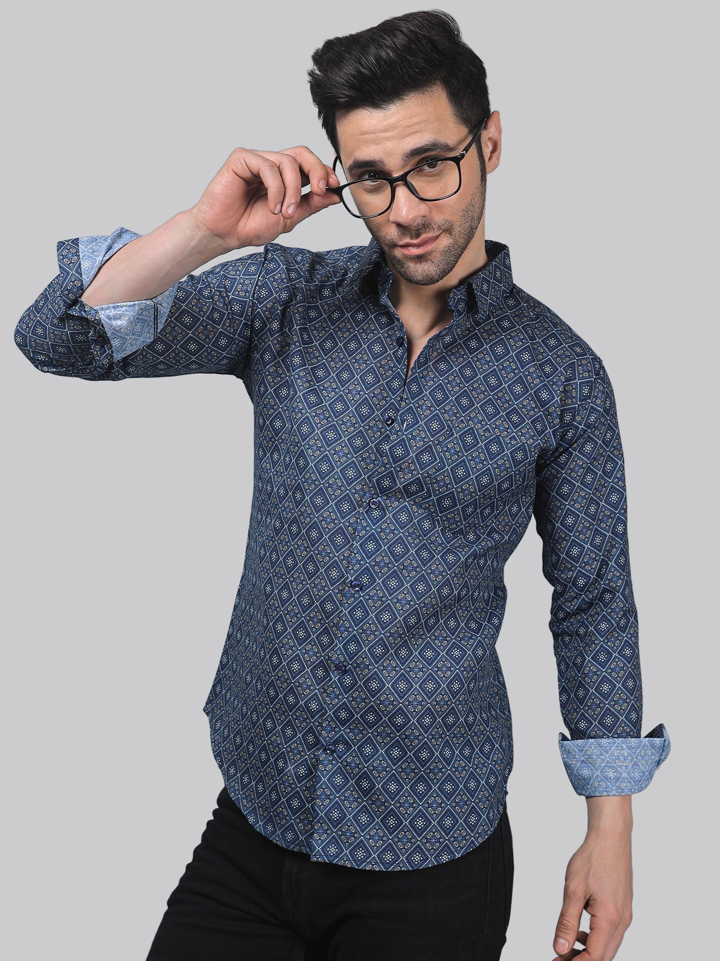 Arctic Men's Printed Full Sleeve Casual Linen Shirt - TryBuy® USA🇺🇸