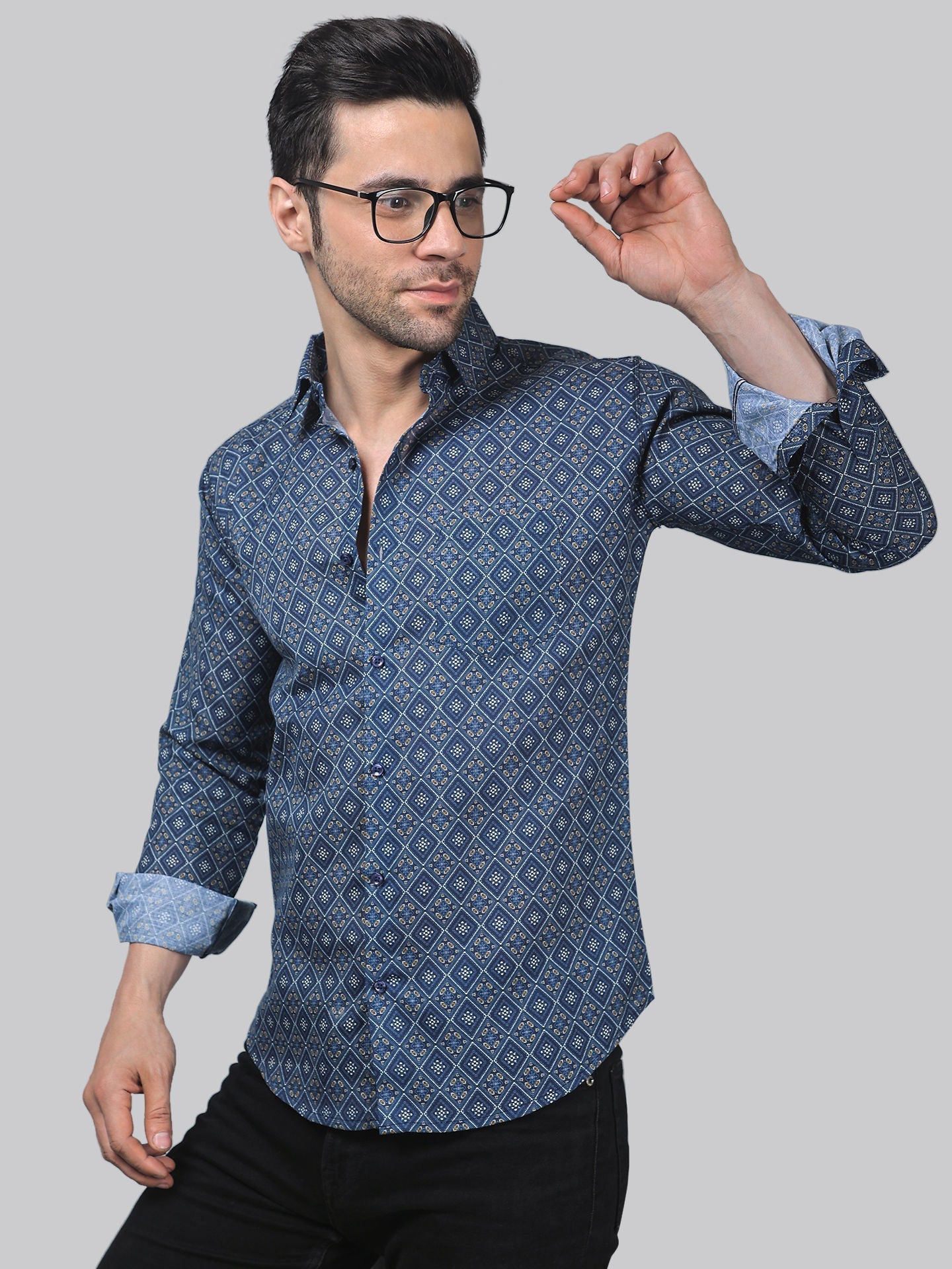Arctic Men's Printed Full Sleeve Casual Linen Shirt - TryBuy® USA🇺🇸