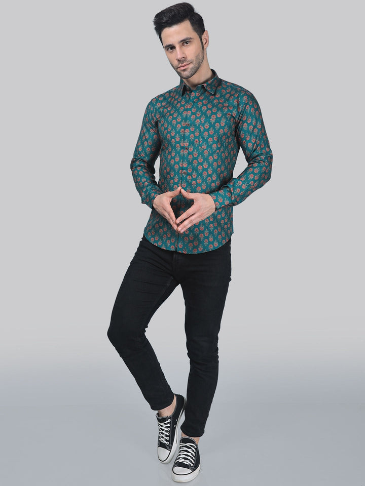 Artistic-modern Men's Printed Full Sleeve Casual Linen Shirt - TryBuy® USA🇺🇸