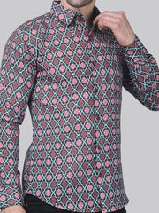 Avant-garde Men's Printed Full Sleeve Casual Linen Shirt - TryBuy® USA🇺🇸