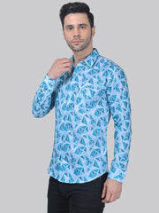 Chic-industrial Men's Printed Full Sleeve Casual Linen Shirt - TryBuy® USA🇺🇸