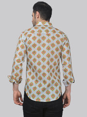 Eclectic Men's Printed Full Sleeve Casual Linen Shirt - TryBuy® USA🇺🇸