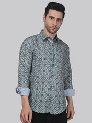 Exotic-glam Men's Printed Full Sleeve Casual Linen Shirt - TryBuy® USA🇺🇸
