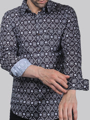 Floral Frenzy Men's Printed Full Sleeve Casual Linen Shirt - TryBuy® USA🇺🇸