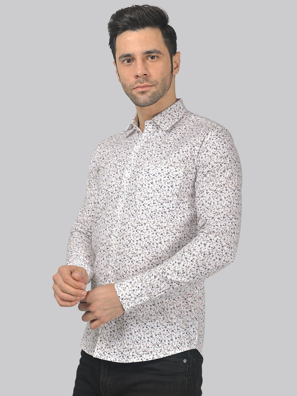 Horizon Haze Men's Printed Full Sleeve Casual Linen Shirt - TryBuy® USA🇺🇸