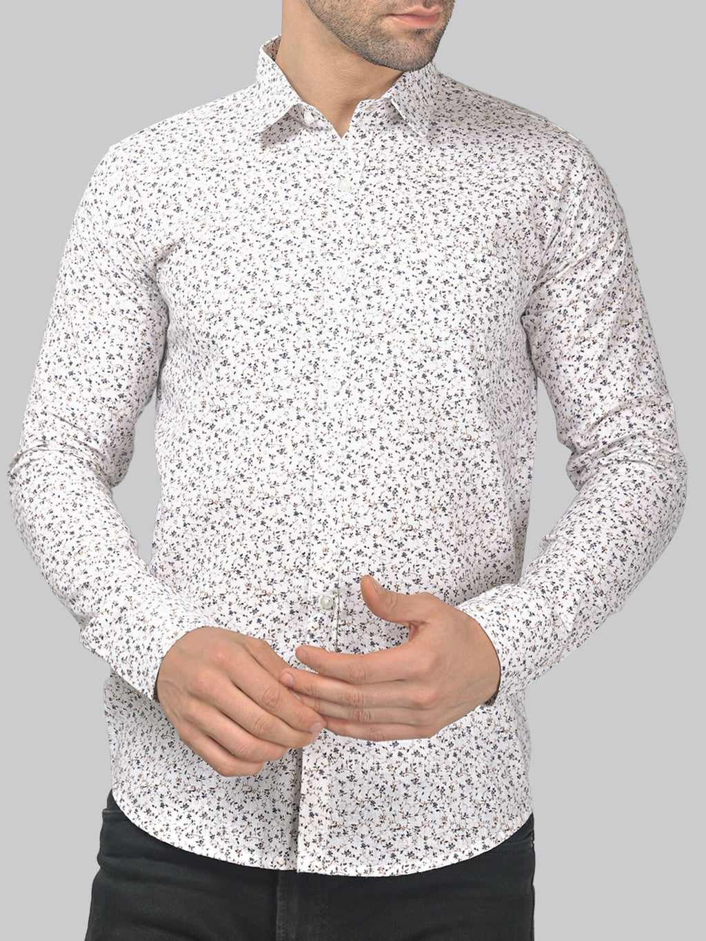 Horizon Haze Men's Printed Full Sleeve Casual Linen Shirt - TryBuy® USA🇺🇸