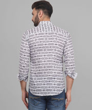 Luxe Trendy Exclusive Men's Printed Full Sleeve Casual Cotton Shirt - TryBuy® USA🇺🇸