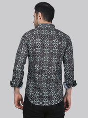 Mauve Magic Men's Printed Full Sleeve Casual Linen Shirt - TryBuy® USA🇺🇸