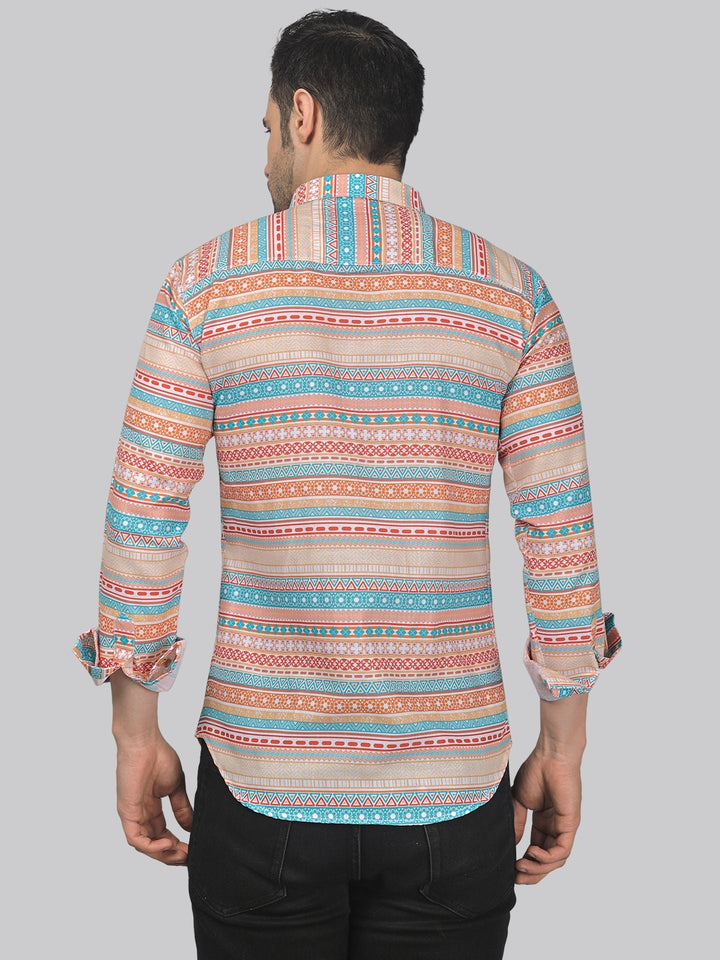 Minimalist Men's Printed Full Sleeve Casual Linen Shirt - TryBuy® USA🇺🇸