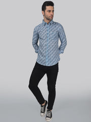 Mystic Men's Printed Full Sleeve Casual Linen Shirt - TryBuy® USA🇺🇸